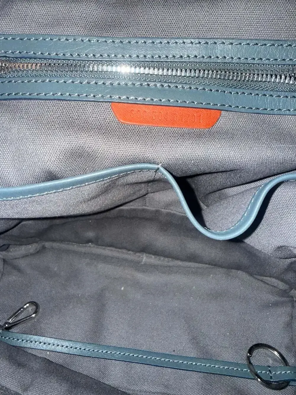Shinola Mini Zip Backpack Slate Blue Leather Detroit Made $795 Retail